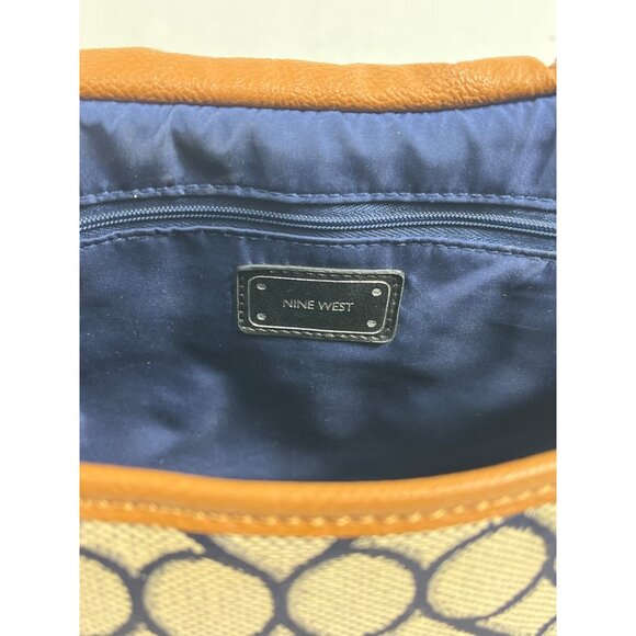 Nine West Women's Crossbody Blue and Tan Meduim Shoulder Bag - Picture 8 of 14